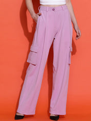 Kotty Women Classic High-Rise Straight Fit Parallel Trousers