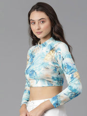 Kotty Floral Print Crop Top