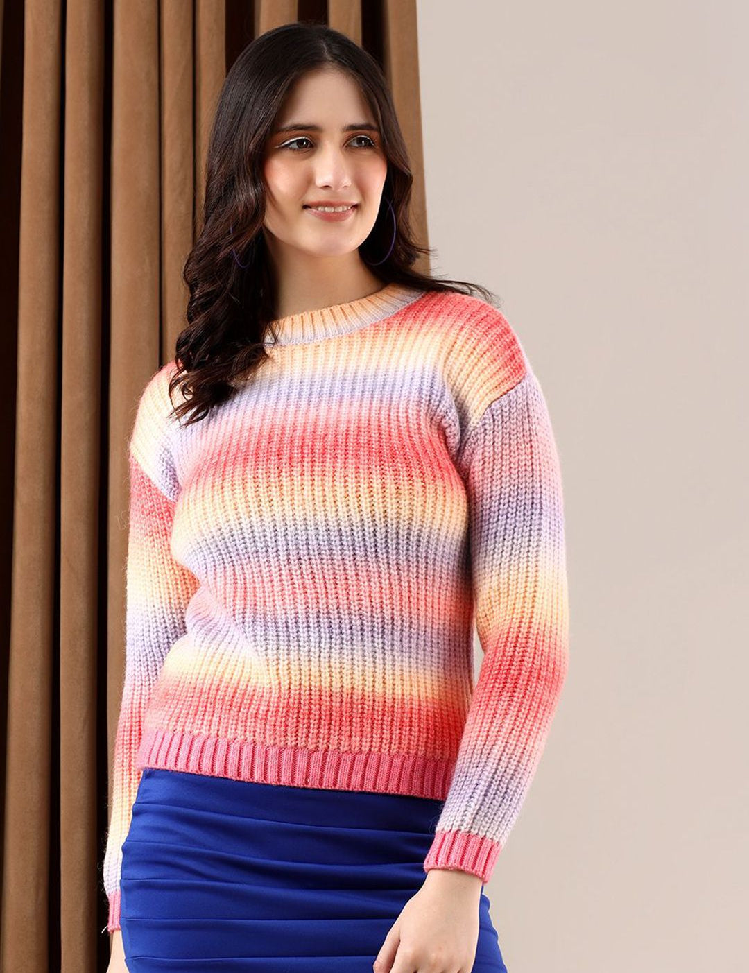Kotty Women Colourblocked Printed Pullover