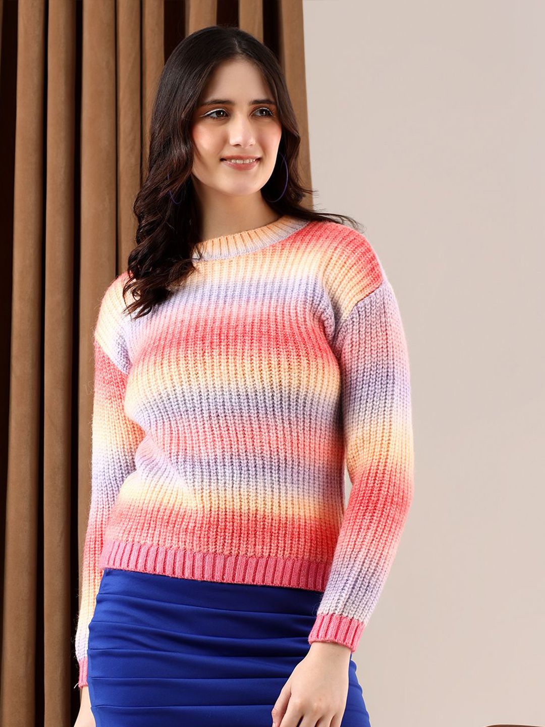 Kotty Women Colourblocked Printed Pullover