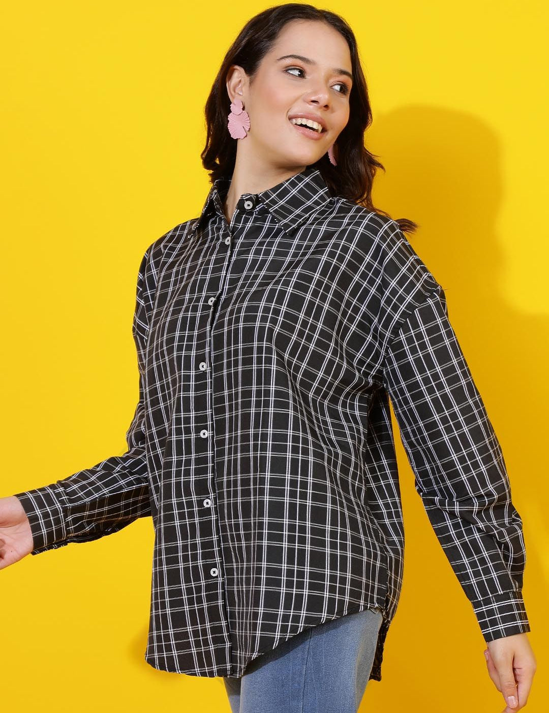 Kotty Women Comfort Opaque Printed Casual Shirt