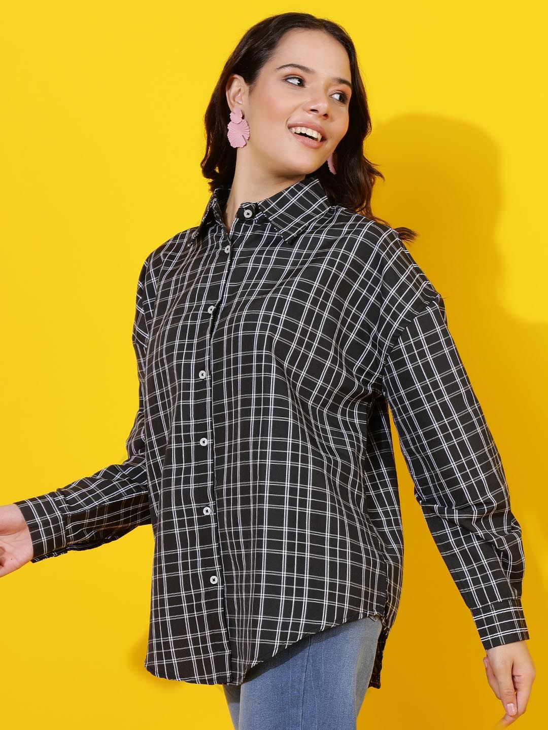 Kotty Women Comfort Opaque Printed Casual Shirt