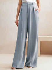 Kotty Women Wide Leg High-Rise Easy Wash Pleated Trousers