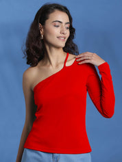 Kotty Women Solid One Shoulder Top