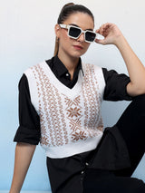 Kotty Women Printed Crop Pullover