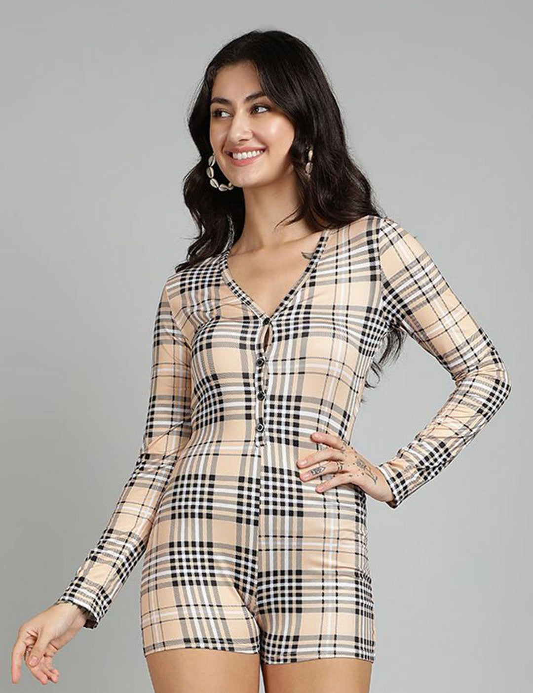 Kotty Checked Basic Jumpsuit