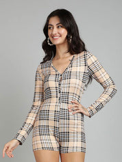 Kotty Checked Basic Jumpsuit