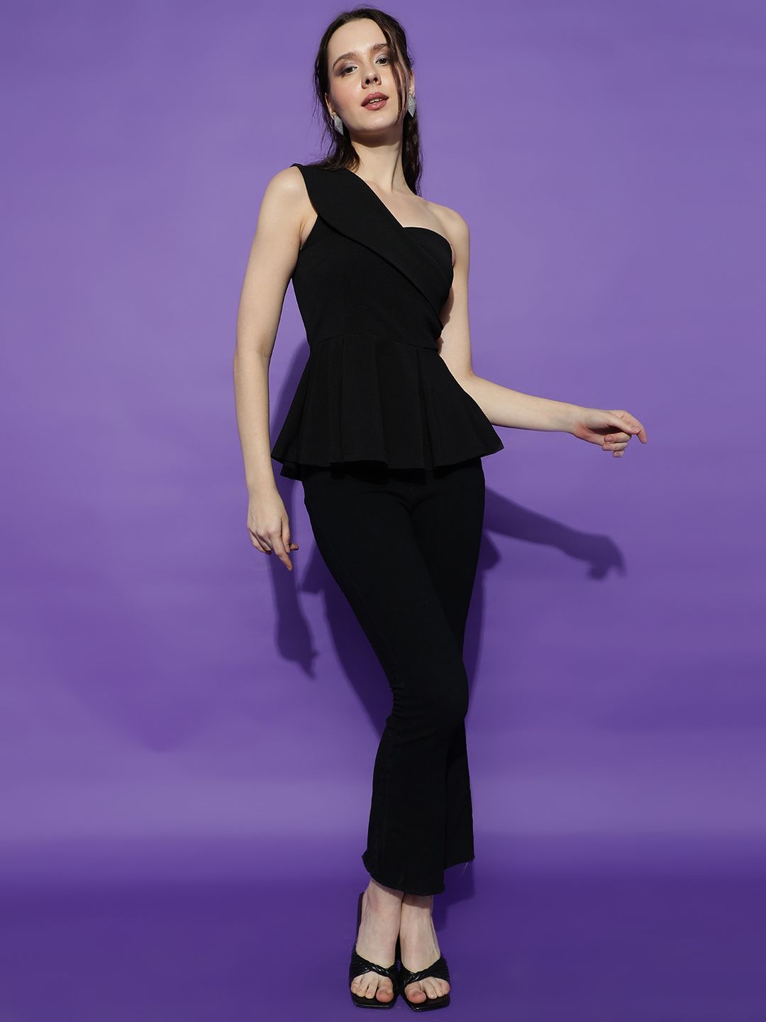 Kotty Women Solid One Shoulder Top