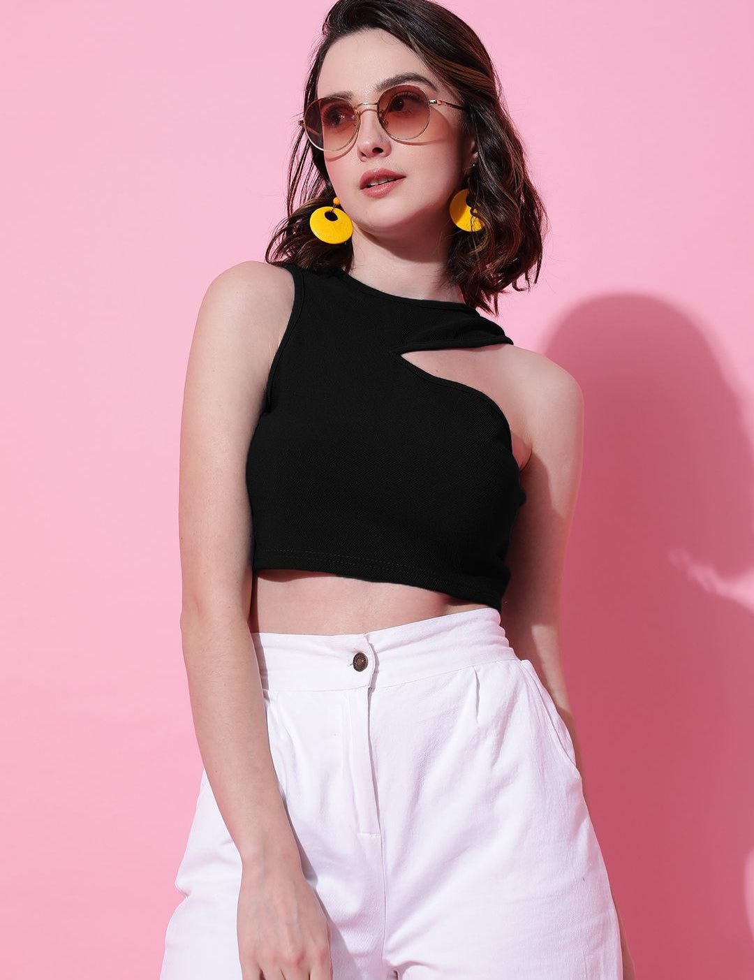 Kotty Women Solid High Neck Top