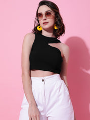 Kotty Women Solid High Neck Top