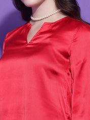 Kotty Women Solid V-Neck Top