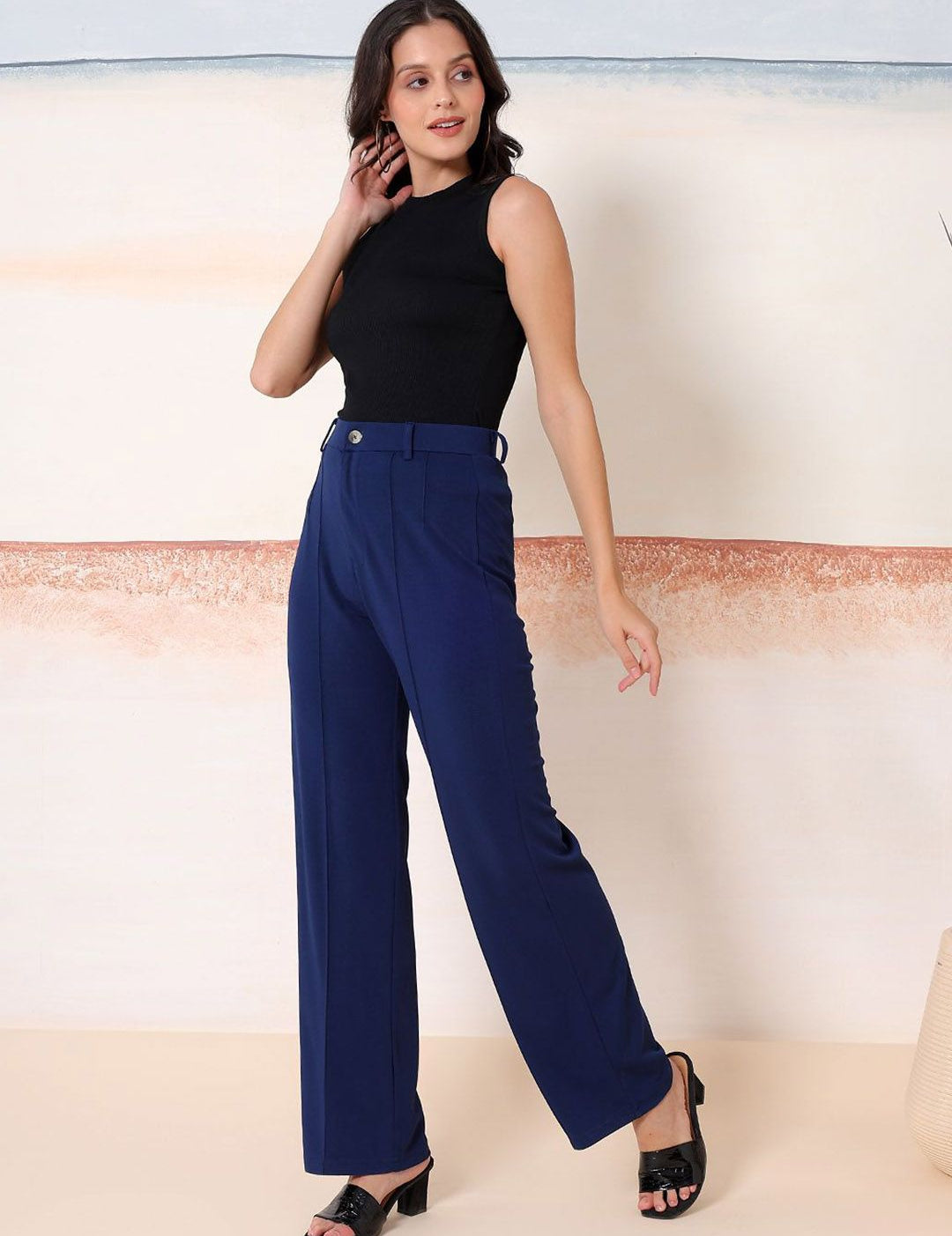 Kotty Round Neck Top With Trousers Co-Ords