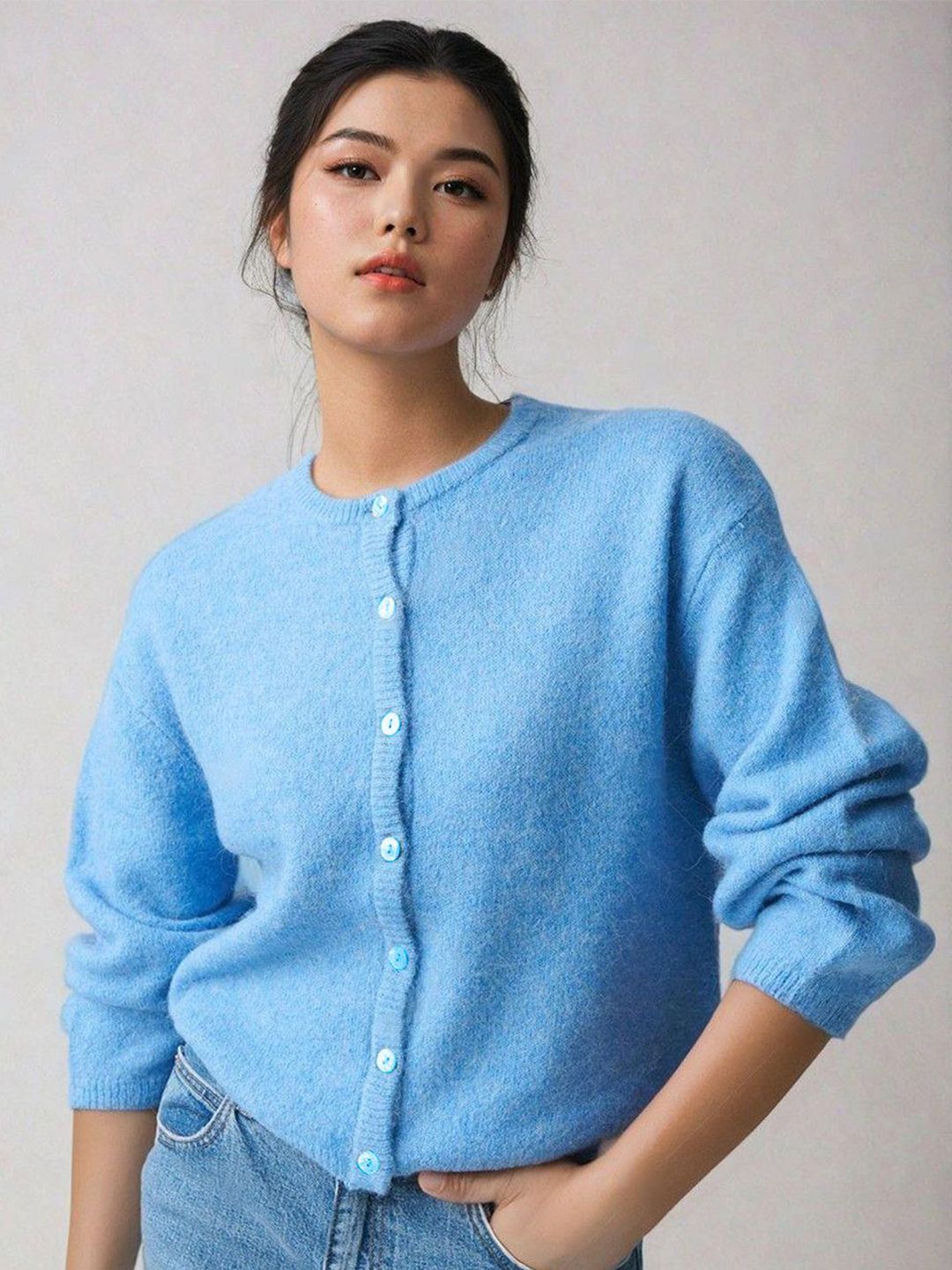 Kotty Women Cotton Front-Open Sweater