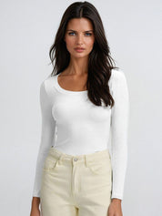Kotty White and Black Scoop Neck T-Shirt with Trouser