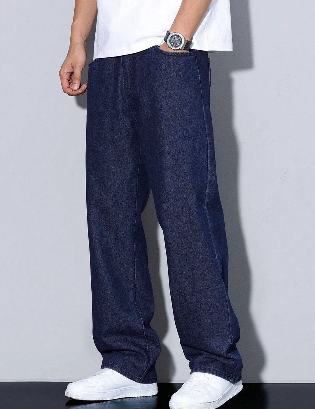 Kotty Men Mid-Rise Dark Shade Stretchable Jeans