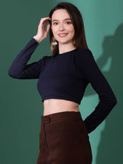 Kotty Women Solid High Neck Top