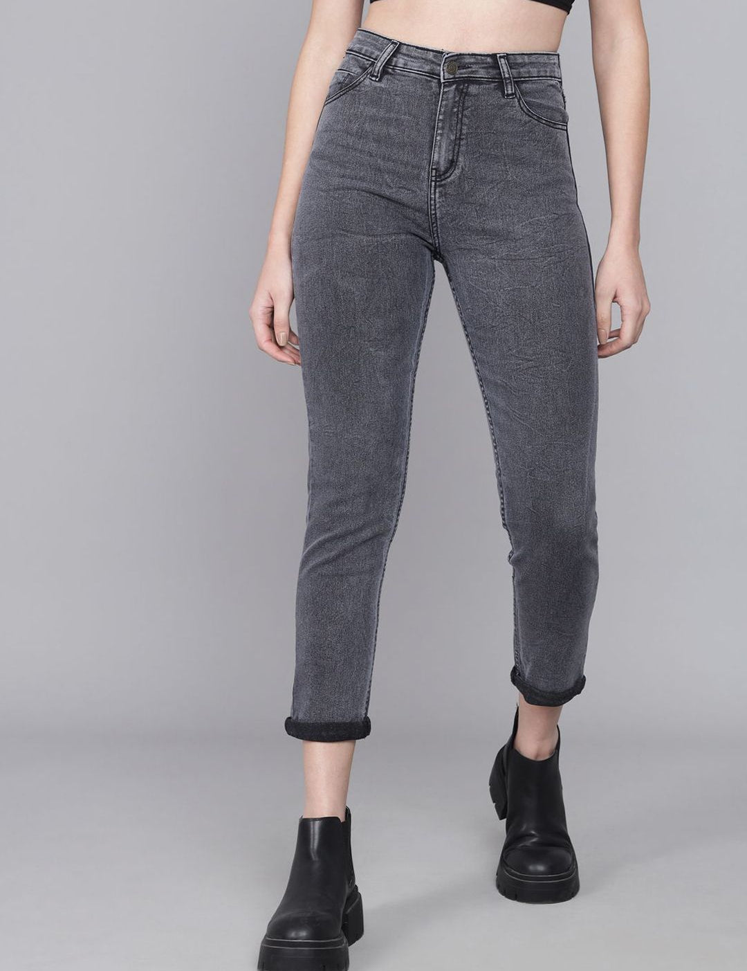 Kotty Women Jean Bootcut High-Rise Stretchable Jeans