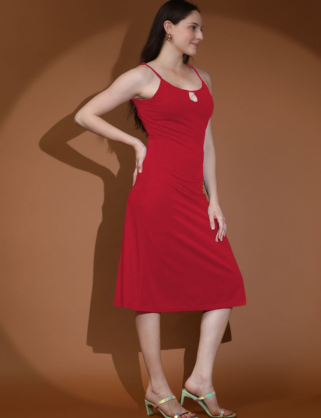 Kotty Shoulder Straps Sheath Midi Dress