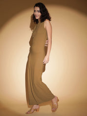 Kotty Women Solid Boat Neck Sleeveless Maxi Dress