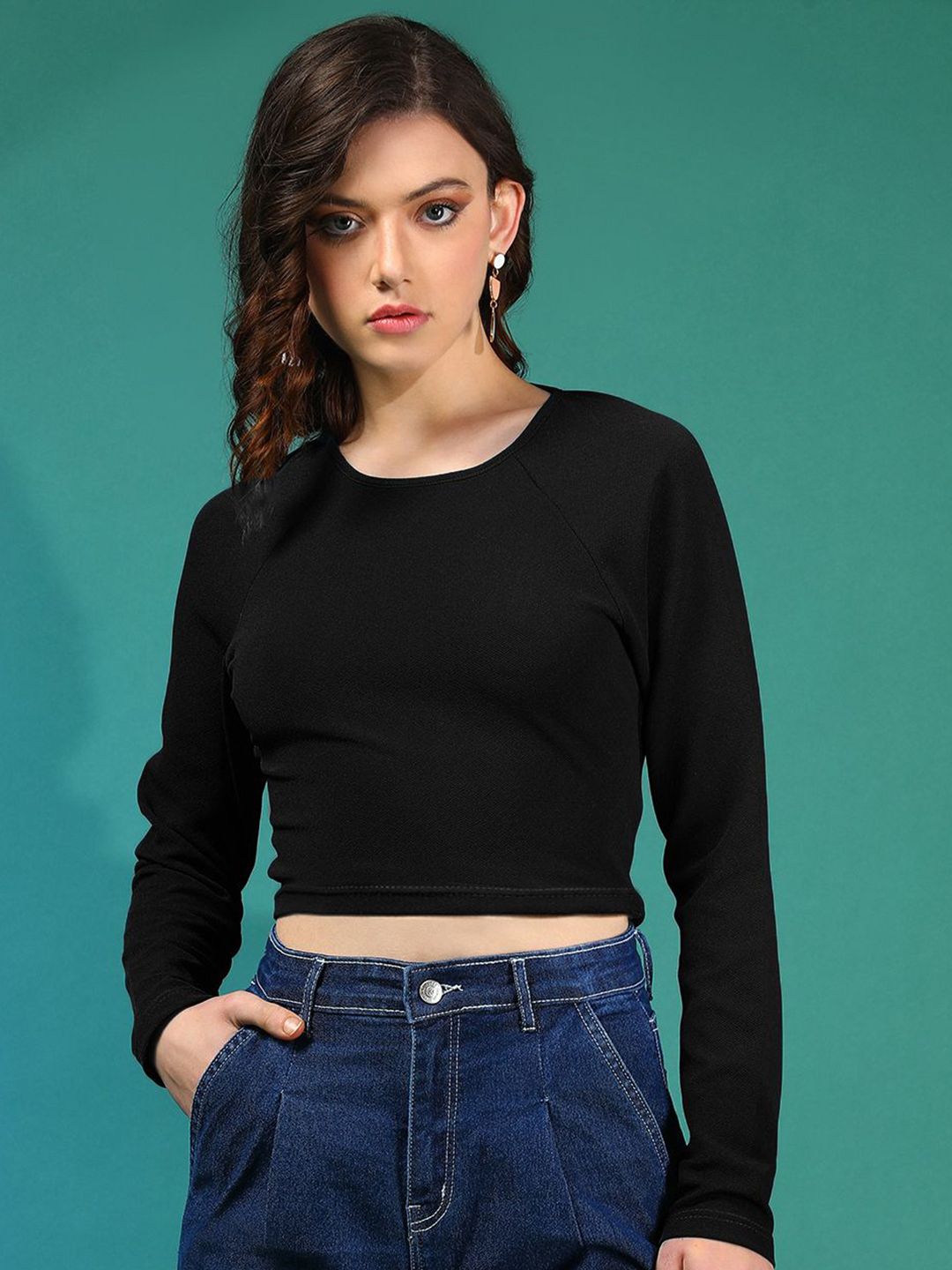 Kotty Women Solid Round Neck Top