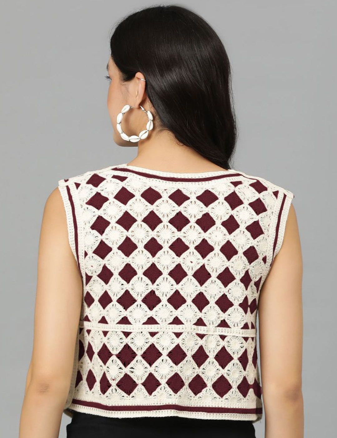 Kotty Women Self Design V-Neck Cotton Top