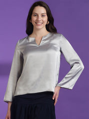 Kotty Women Solid V-Neck Top