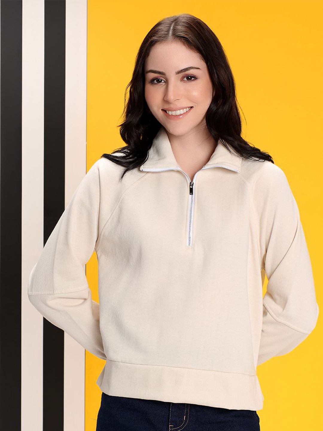 Kotty Women Shirt Collar Sweatshirt