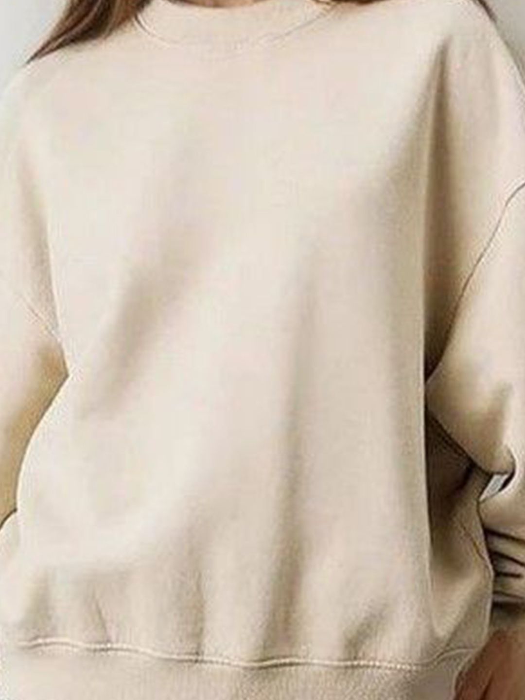 Kotty Women Solid Round Neck Regular Pullover Sweatshirt