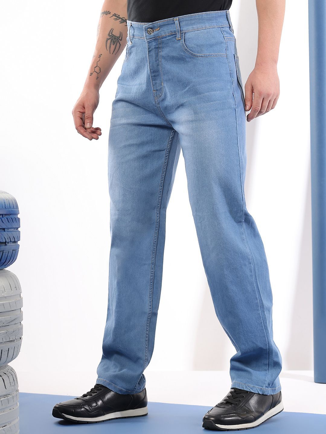 Kotty Men Comfort Regular Fit Mid-Rise Stretchable Jeans