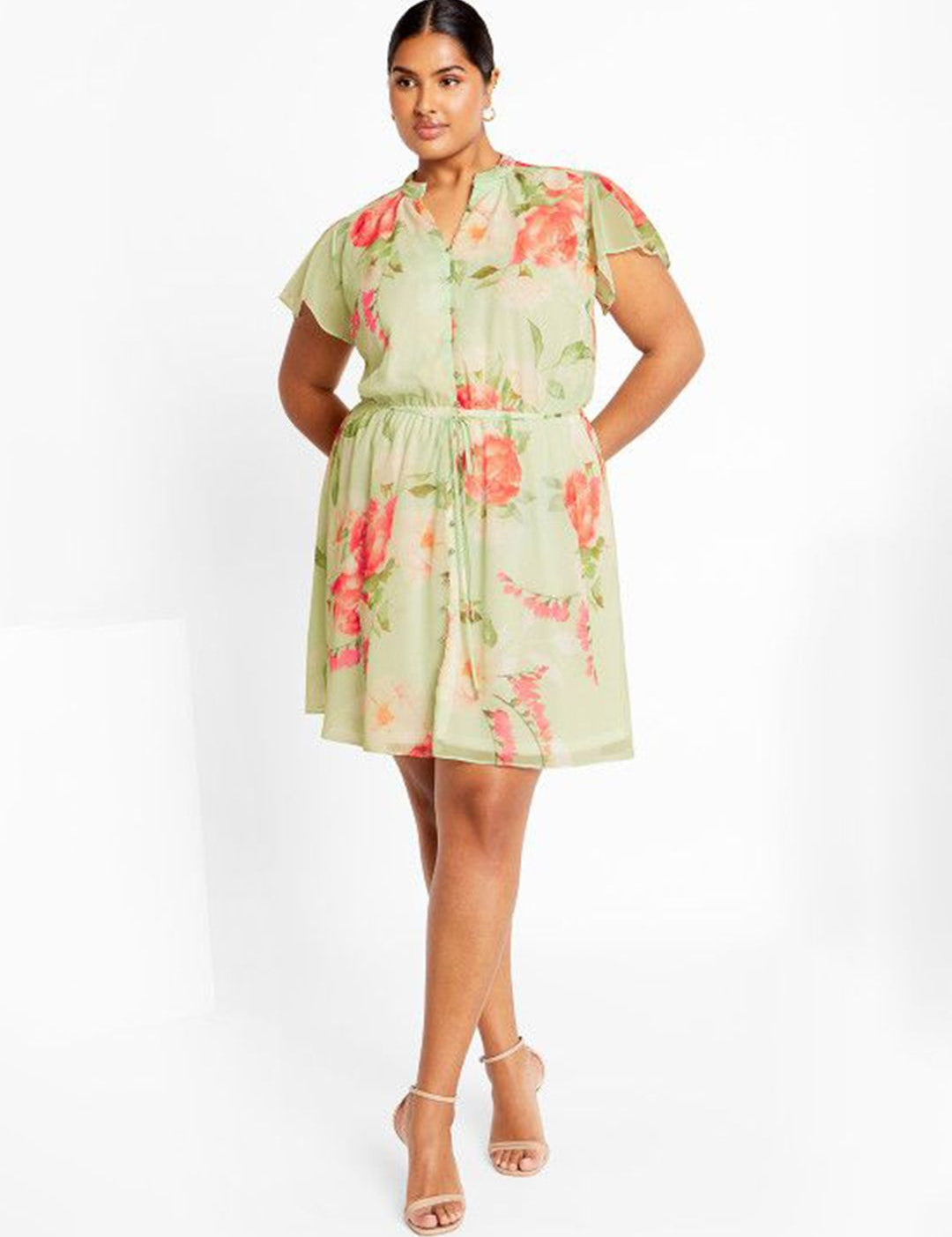 CURVE BY KOTTY Women Floral Print A-Line Dress