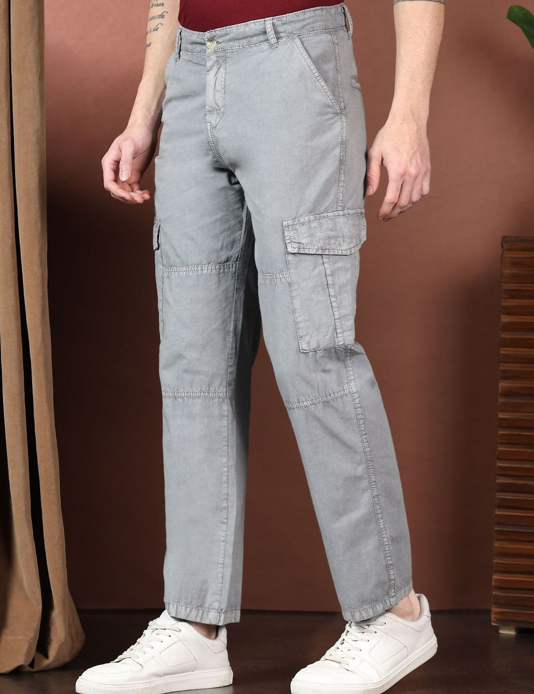 Kotty Men Relaxed Easy Wash Cargos Trousers