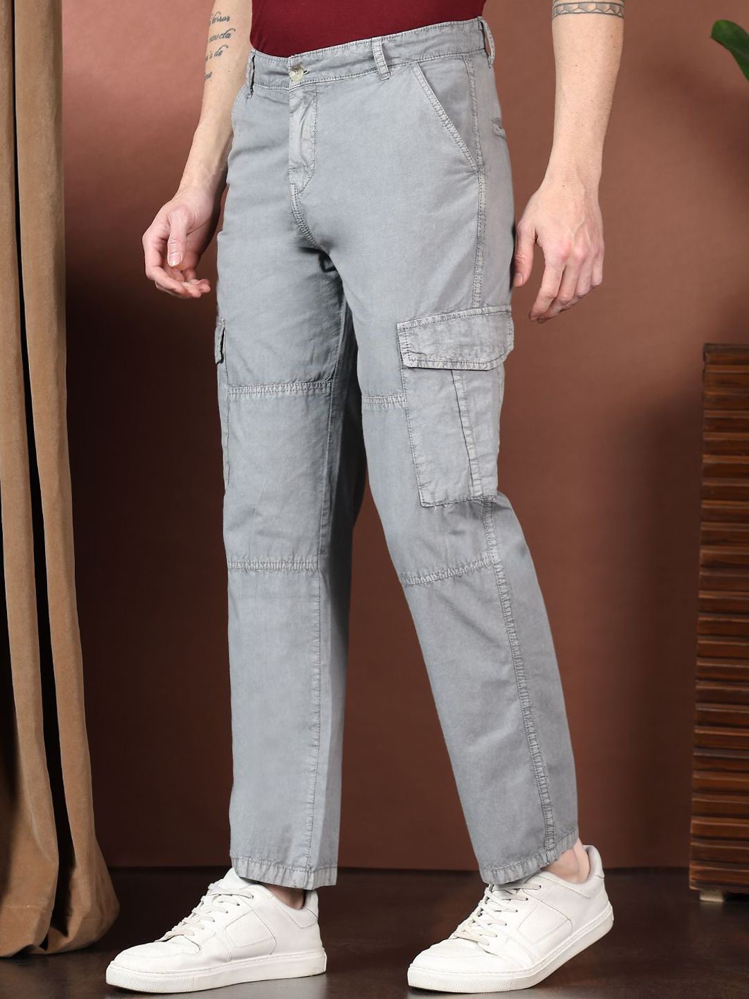Kotty Men Relaxed Easy Wash Cargos Trousers