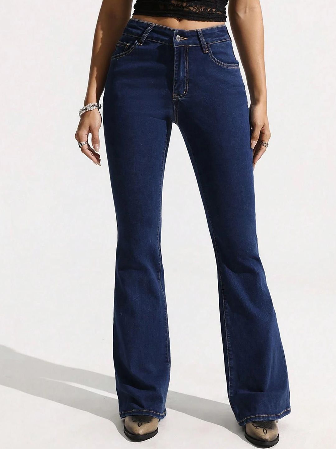 Kotty Women Bootcut High-Rise Stretchable Jeans