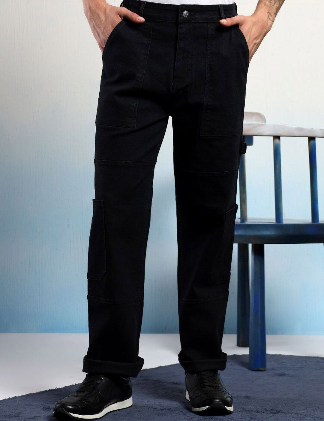 Kotty Men Pleated Cargos Trousers