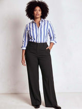 Black Wide Leg High-Rise Pants for Women – Stylish Solid Design | Kotty