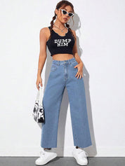 Kotty Women Jean High-Rise Wide Leg Stretchable Jeans
