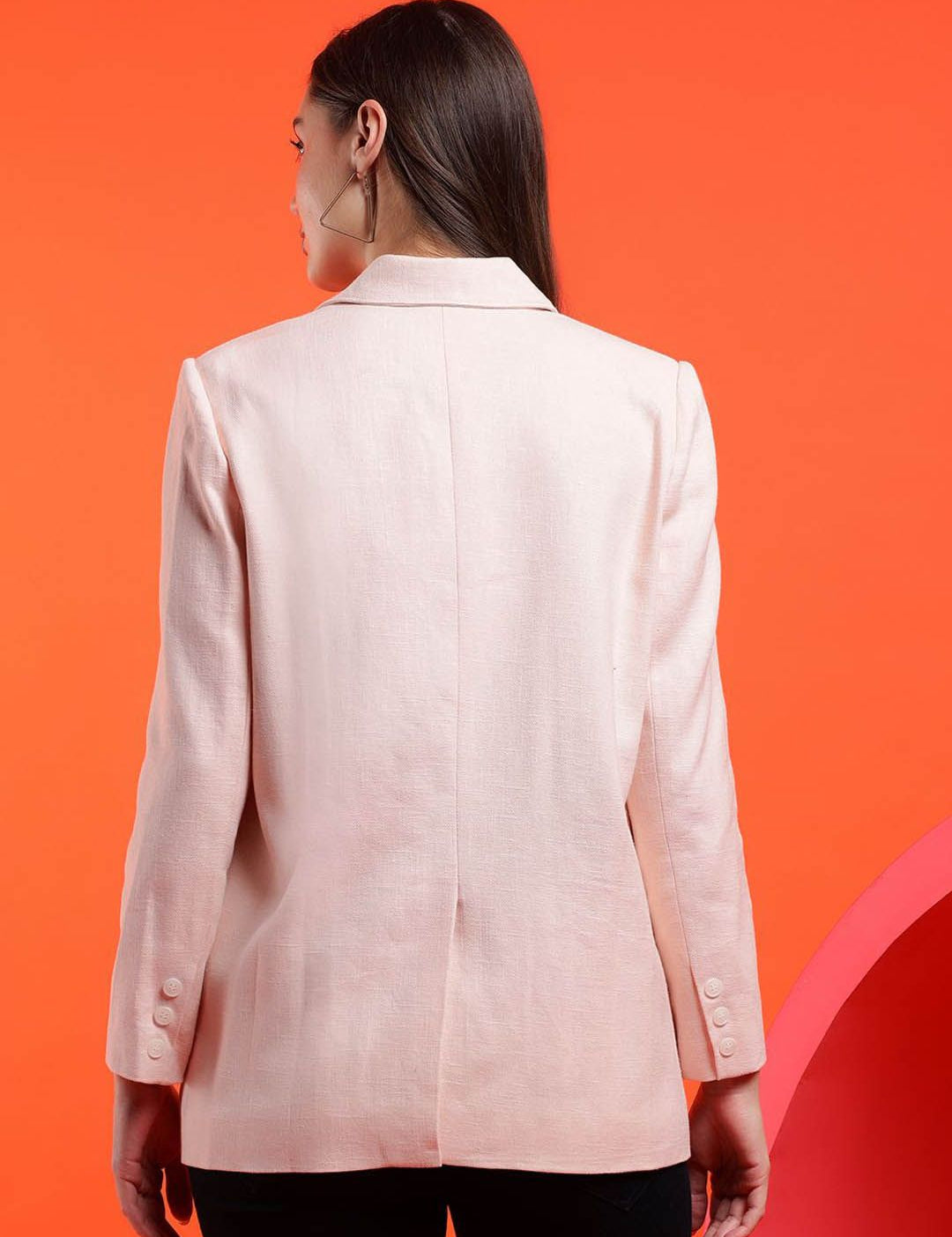 Kotty Women Solid Notched Lapel Overcoat