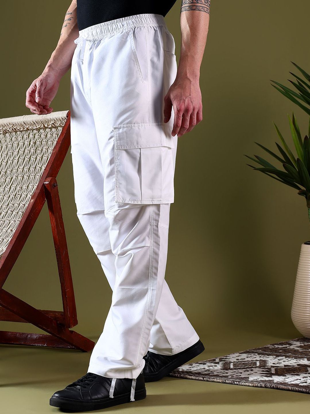 Kotty Men Relaxed Easy Wash Cargos Trousers