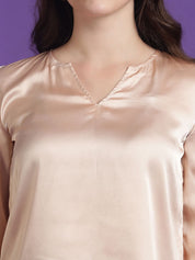 Kotty Women Solid V-Neck Top