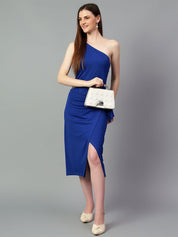 Kotty One Shoulder Sheath Midi Dress