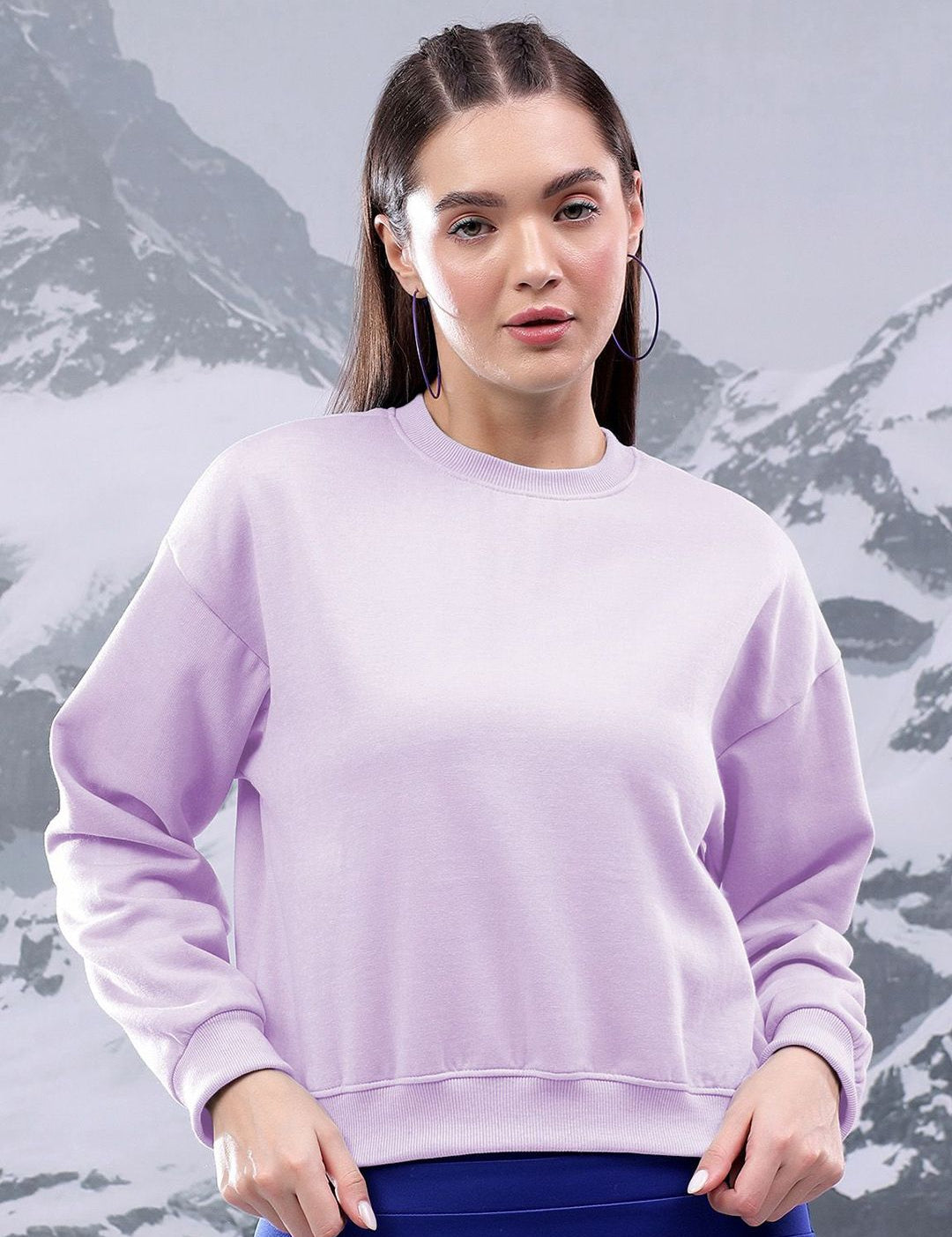 Kotty Women Round Neck Full Sleeves Cotton Sweatshirt