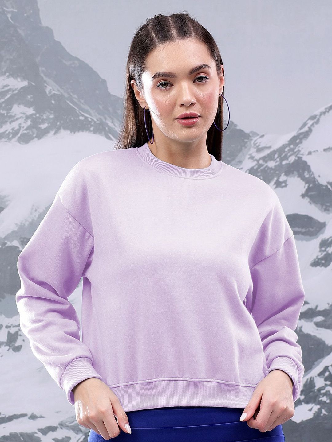 Kotty Women Round Neck Full Sleeves Cotton Sweatshirt