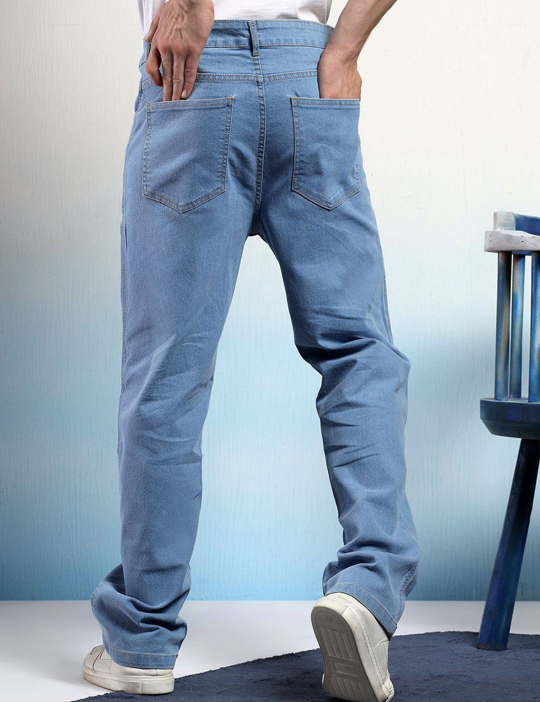 Kotty Men Low-Rise Wrinkle Free Pleated Cargos Trousers