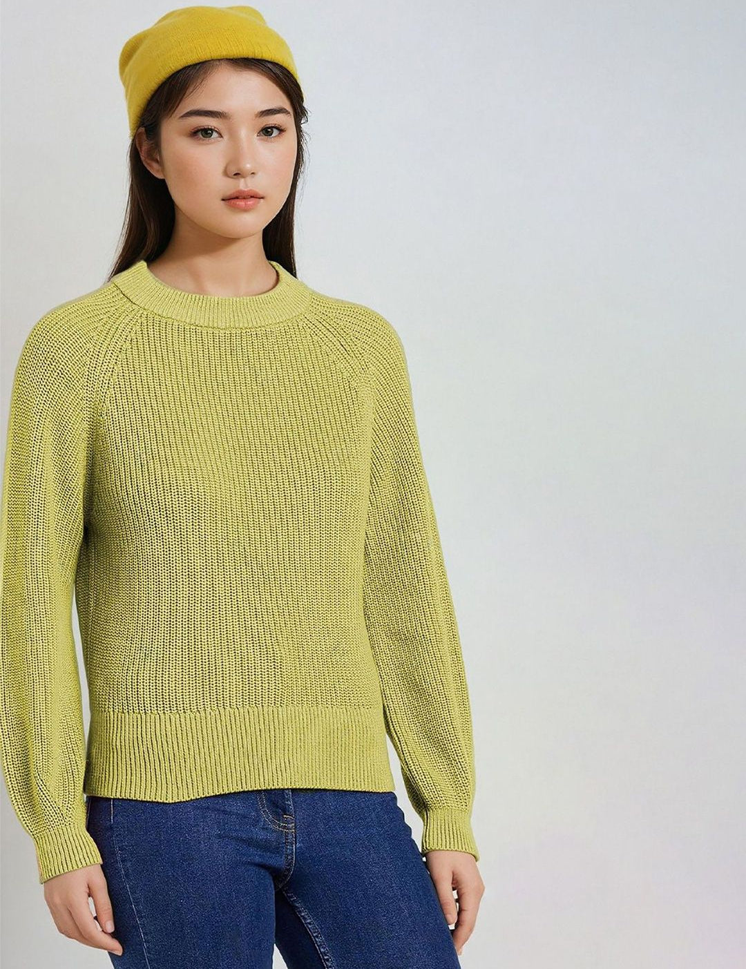 Kotty Women Cotton Solid Round Neck Long Sleeves Pullover