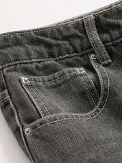 Kotty Men Mid-Rise Jean Wide Leg Heavy Fade Stretchable Cotton Jeans