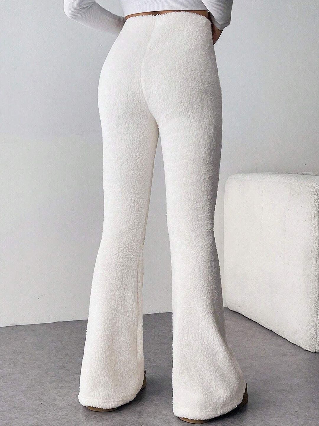 Kotty Women Flared High-Rise Easy Wash Trousers