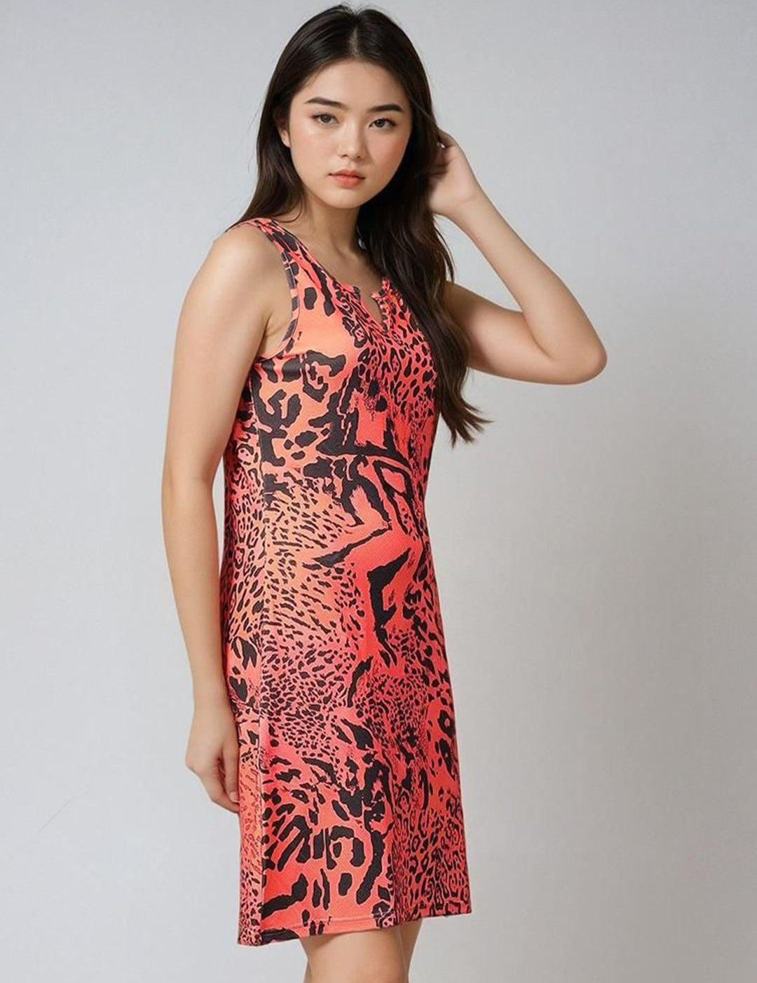 Kotty Women Animal Printed Sheath Dress