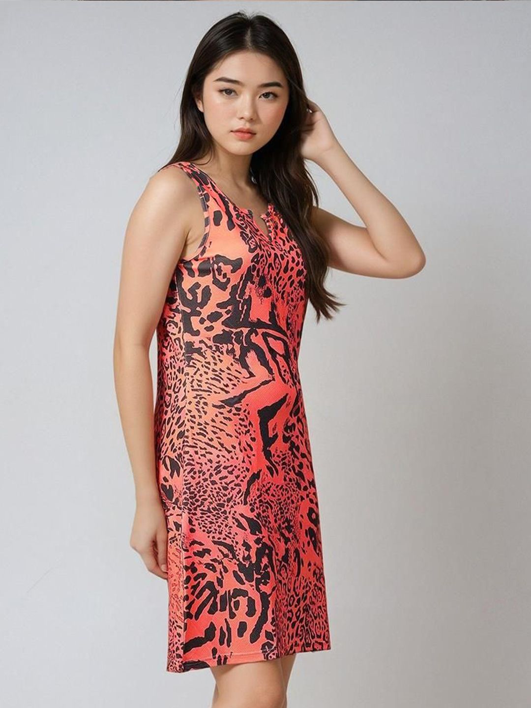 Kotty Women Animal Printed Sheath Dress