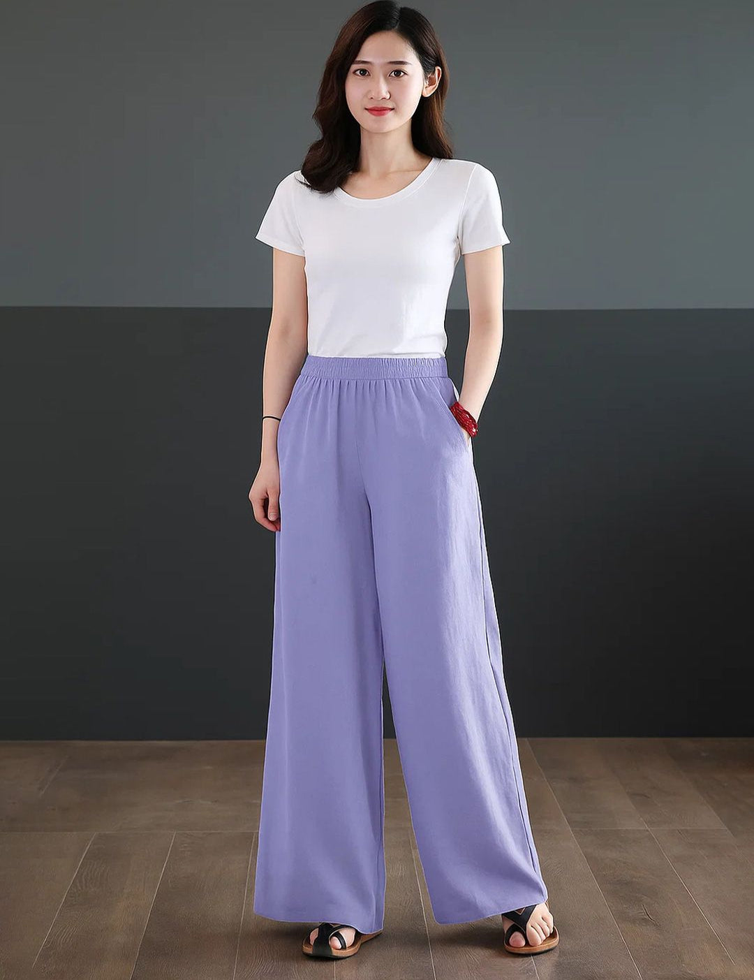 Kotty Women Solid Loose Fit High-Rise Trousers