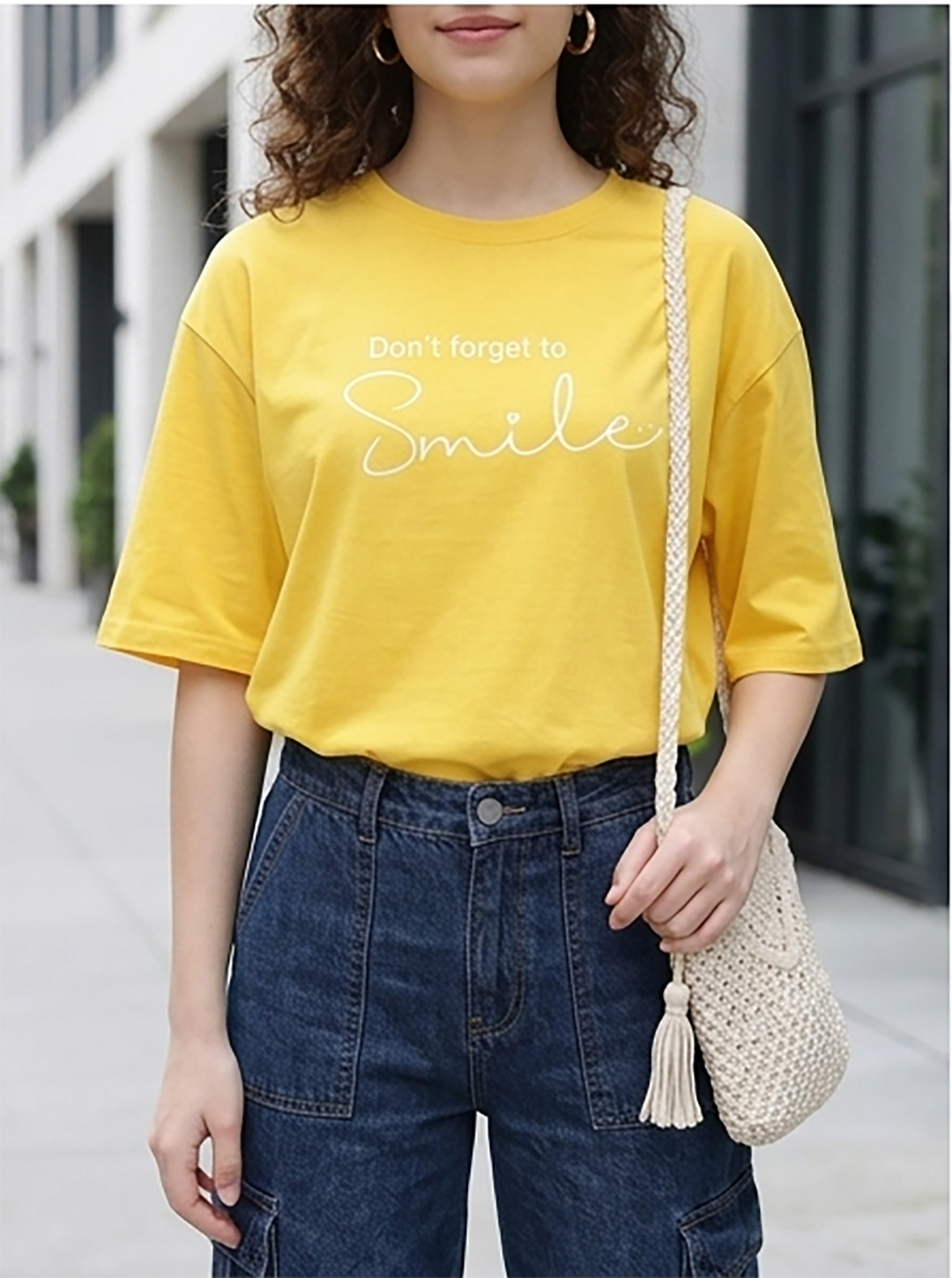 Women White Ruffle Detail Casual Top